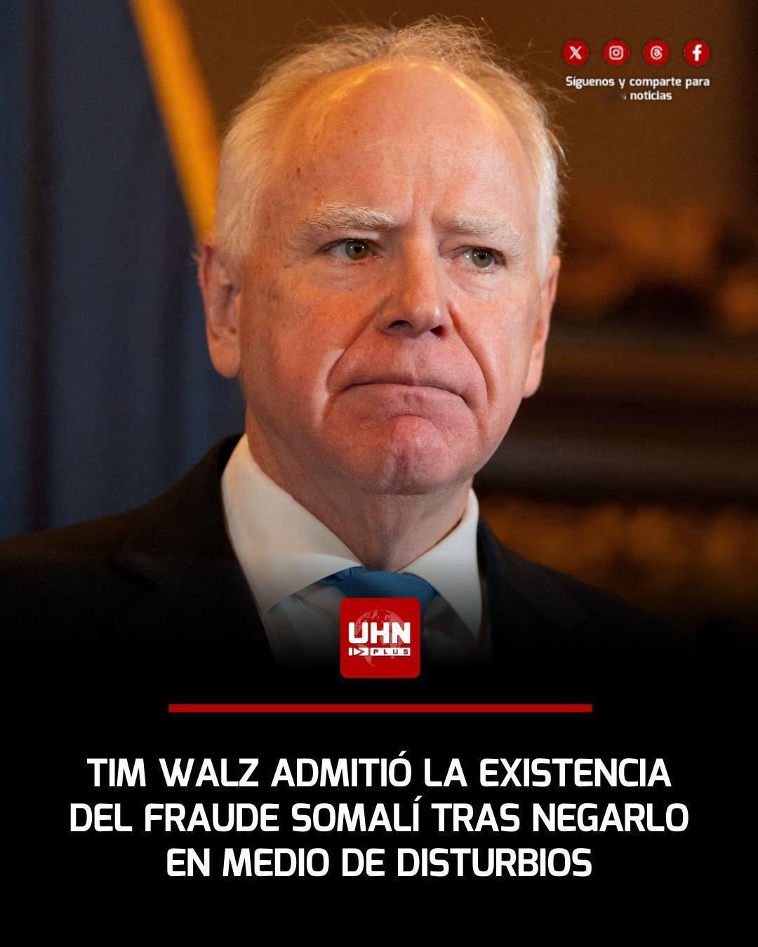 🇺🇸🇸🇴‼️|明尼苏达州社会主义州长蒂姆·沃尔兹承认，索马里裔受益者在