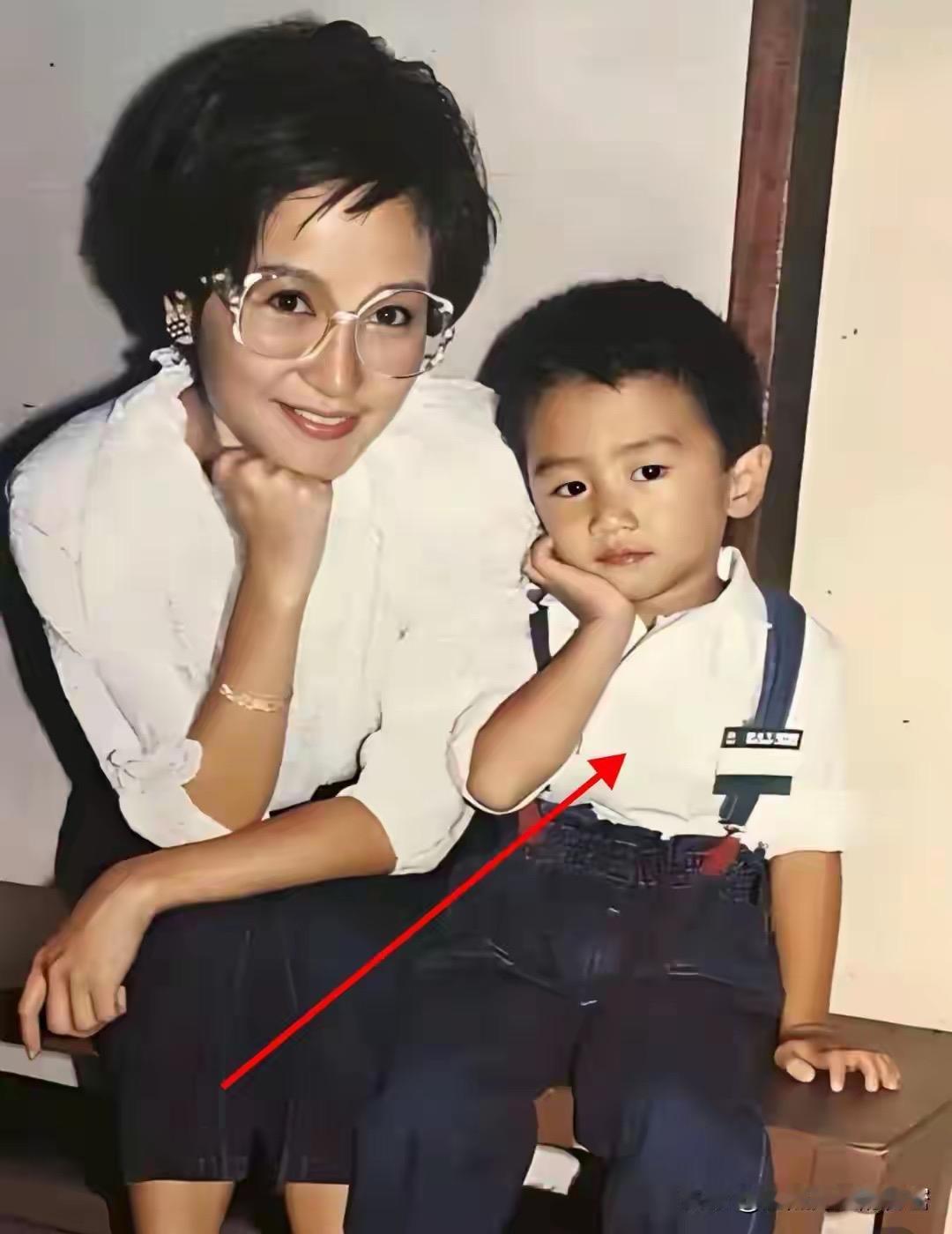 小时候谢霆峰和漂亮妈妈狄波拉合影，才2岁了他，也是星二代了，所以说，投胎是个技术