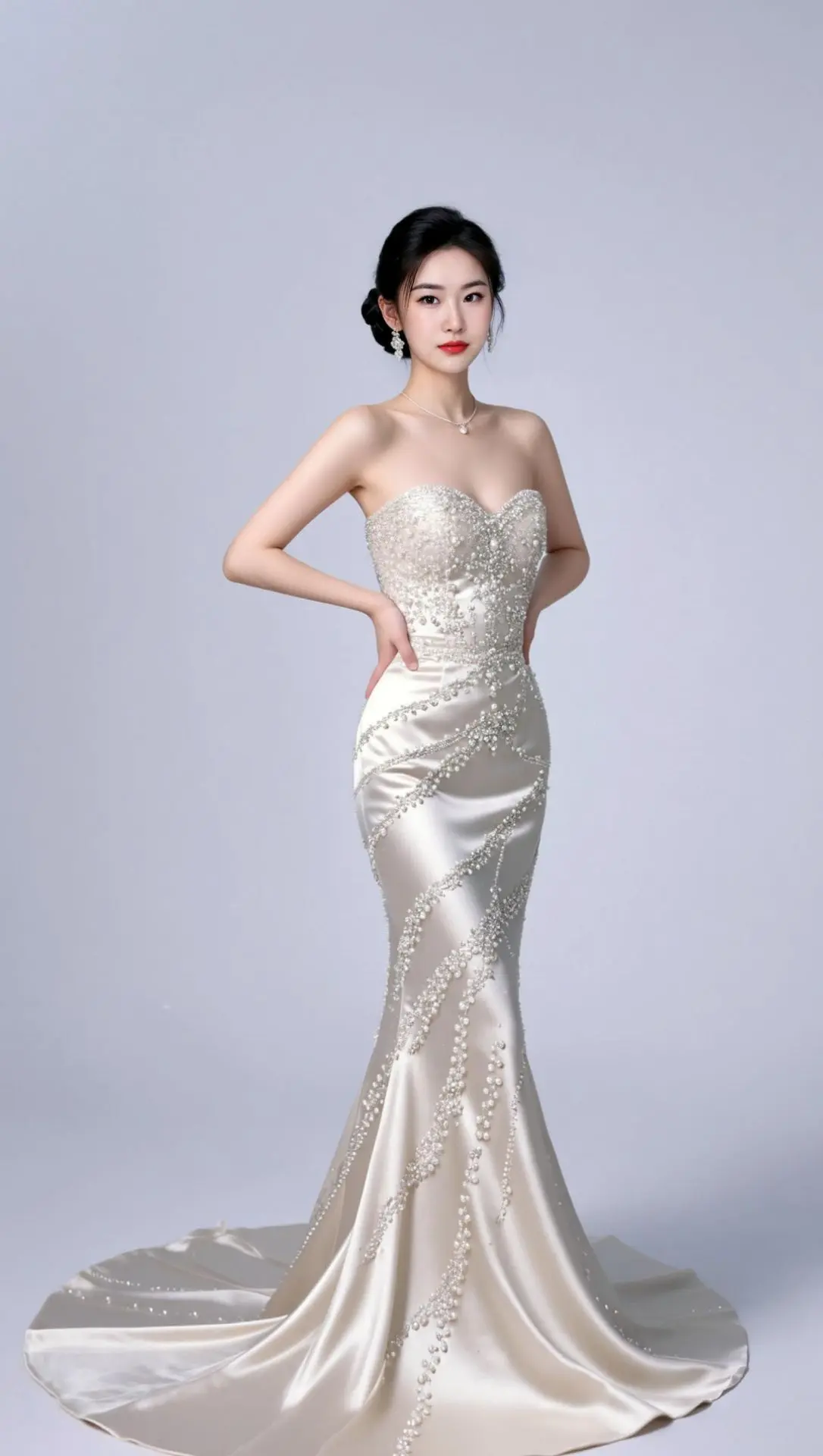 AI缎面礼服写真 ai创作