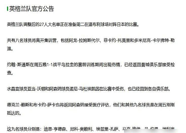 英格兰国家队这哪是选人？简直是大型“验伤”现场！图赫尔召了35个壮汉备战友谊