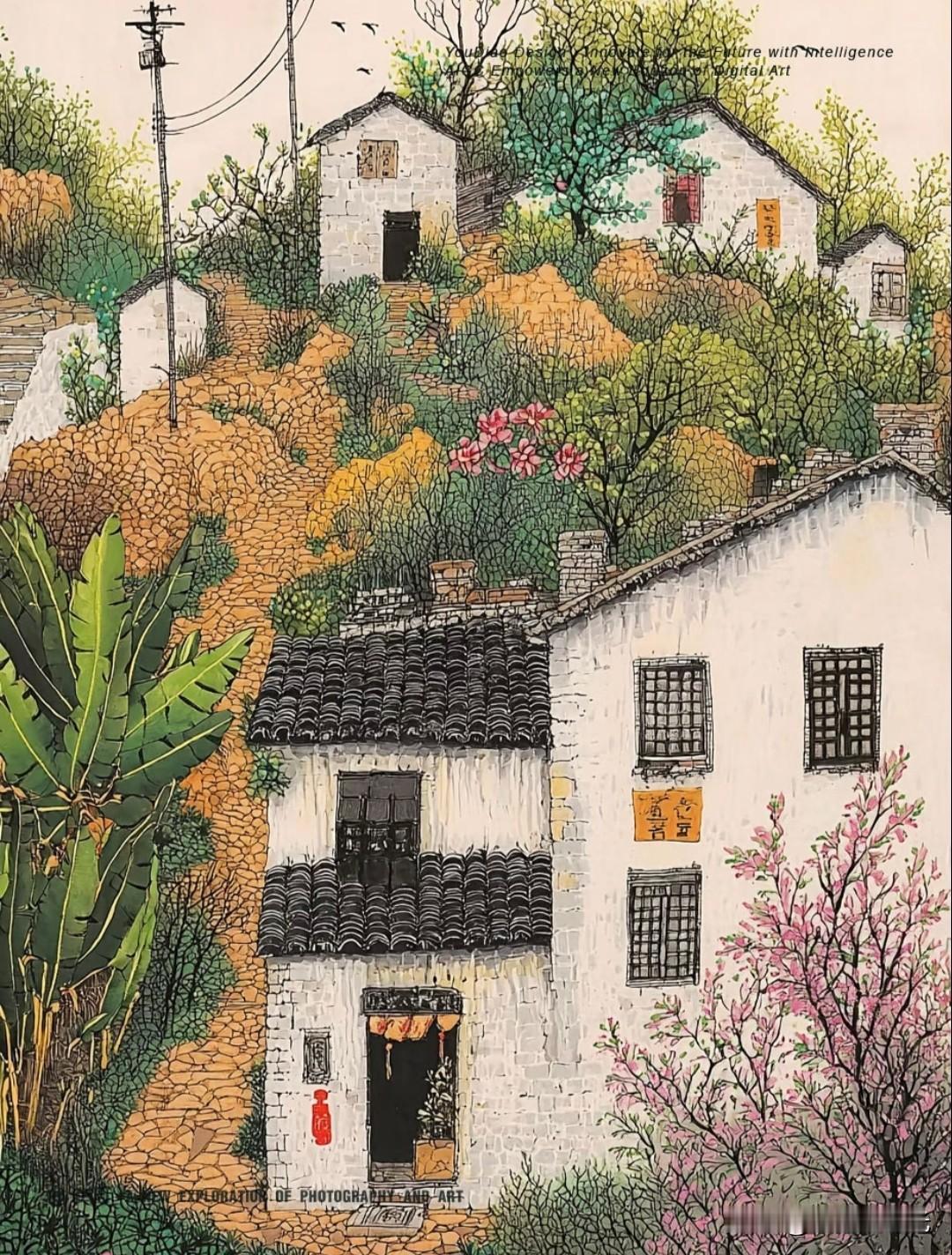 江南水乡，诗意栖居家园。有调杂货铺插画分享江南图景江南画作
