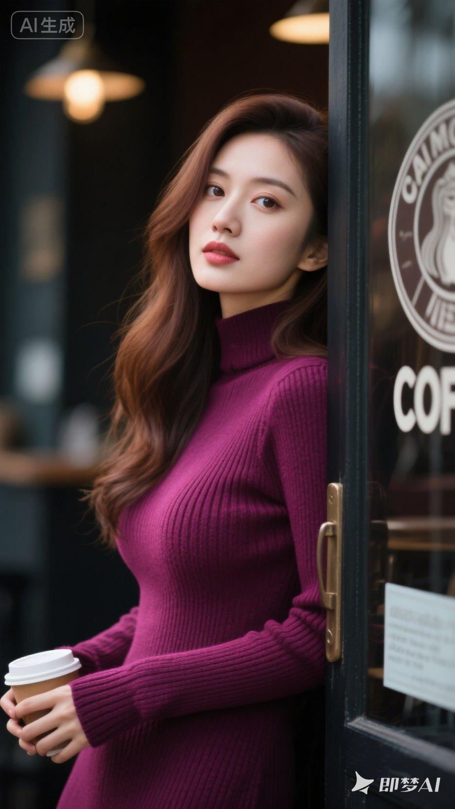 🍂💕在咖啡馆的角落，享受冬日的温暖与宁静。