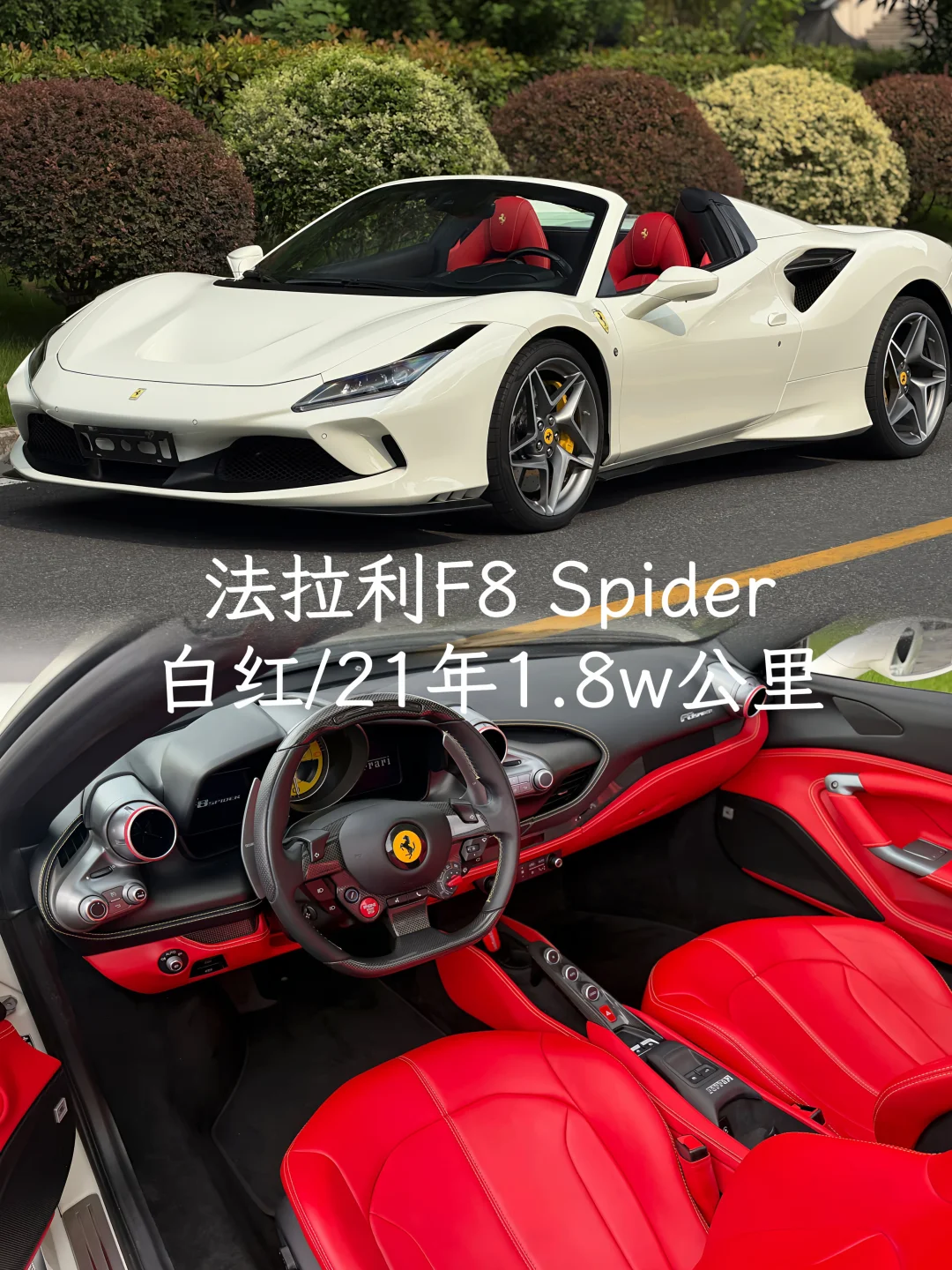 法拉利F8Spider白/红JBL音响