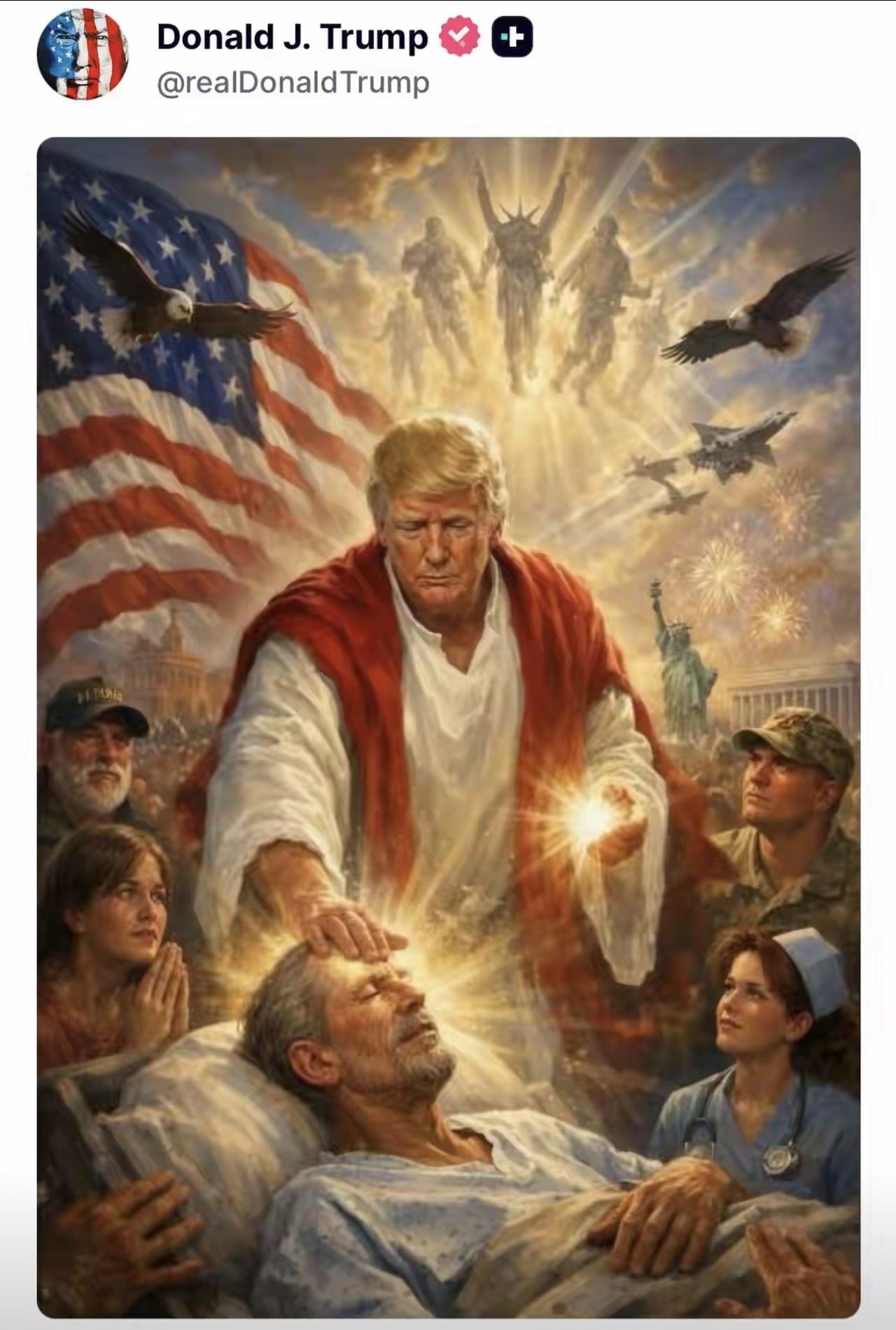 哈哈哈哈哈哈哈，我要笑喷了，地球人是阻止不了特朗普了，因为他自己给自己封神了，他