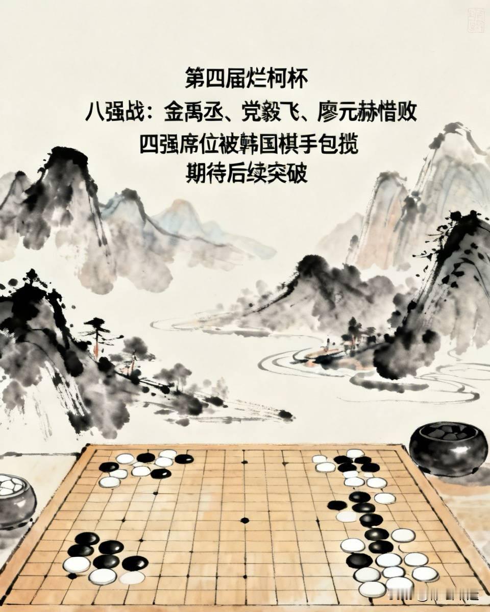 第四届烂柯杯世界围棋大赛快讯，🇰🇷申真谞·申旻埈·卞相壹·李志贤包揽四强，这