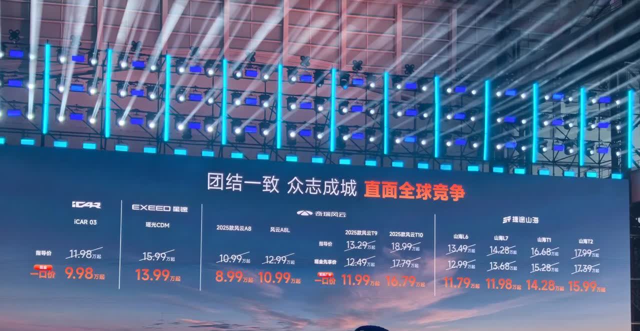 奇瑞这一套的价格，如何？