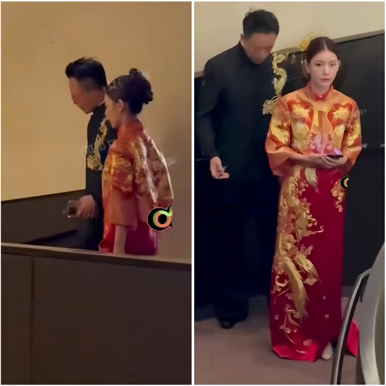 汪小菲和马筱梅大婚中式礼服龙凤褂曝光有没有懂的人来说一下，他俩是因为二婚才把