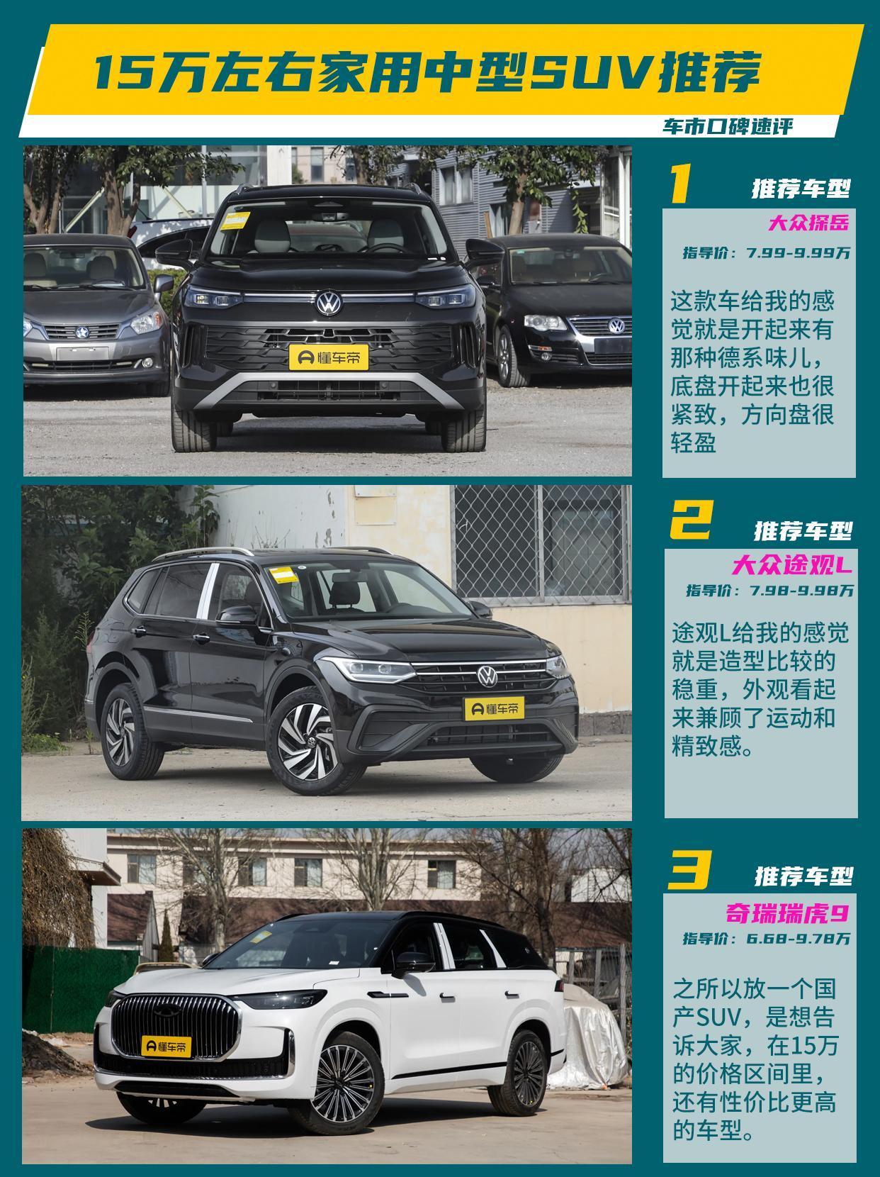 放在几年前，15万的预算，只能买到合资紧凑级SUV。但是现在，15万多能买到更大