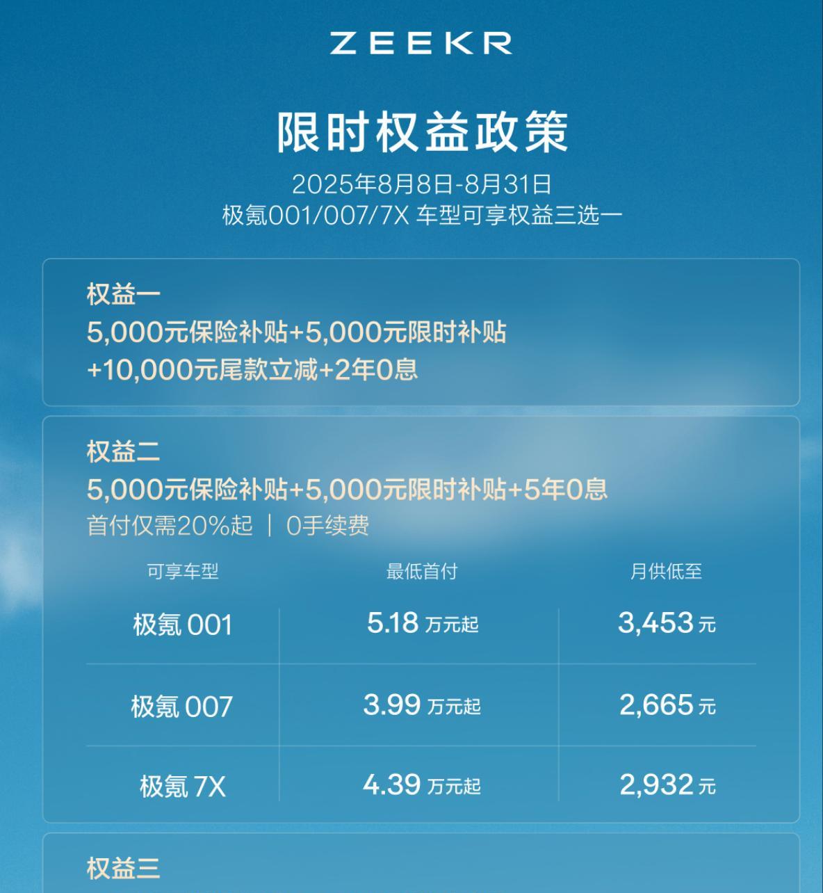 极氪官宣降价！！！极氪新的政策就是4个字：降价增配。降价指的是5000保险补
