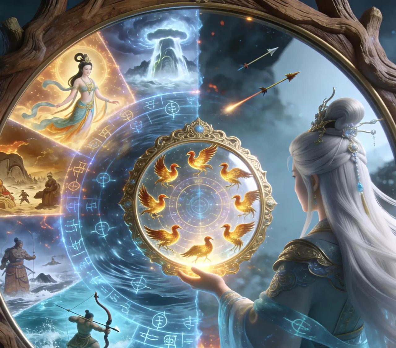 上古神话里藏着十件能翻天覆地的神器，东皇钟一响差点救回崩塌的天地，轩辕剑帮黄帝干