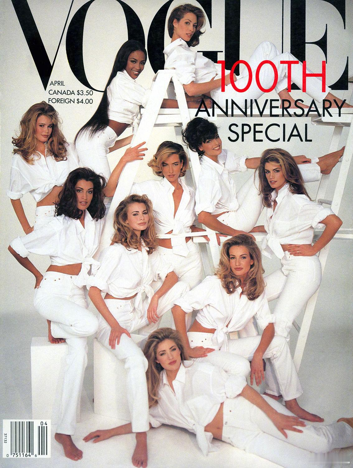 Vogue的100周年美国版VS20周年中国版，黑长直和金发碧眼，哪种风格看着