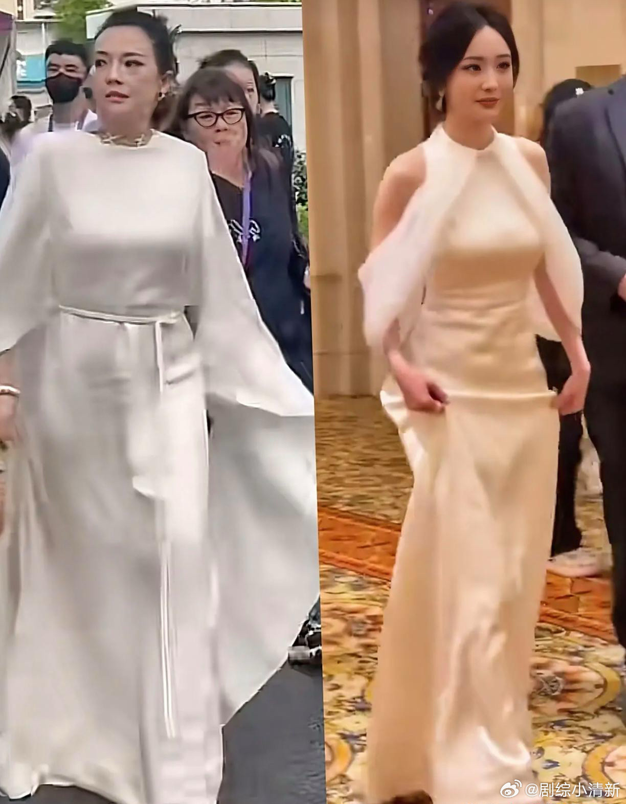 章子怡啊，我可不是偏袒杨幂，但不得不说，在穿搭这方面，杨幂赢她真的太明显了。同样