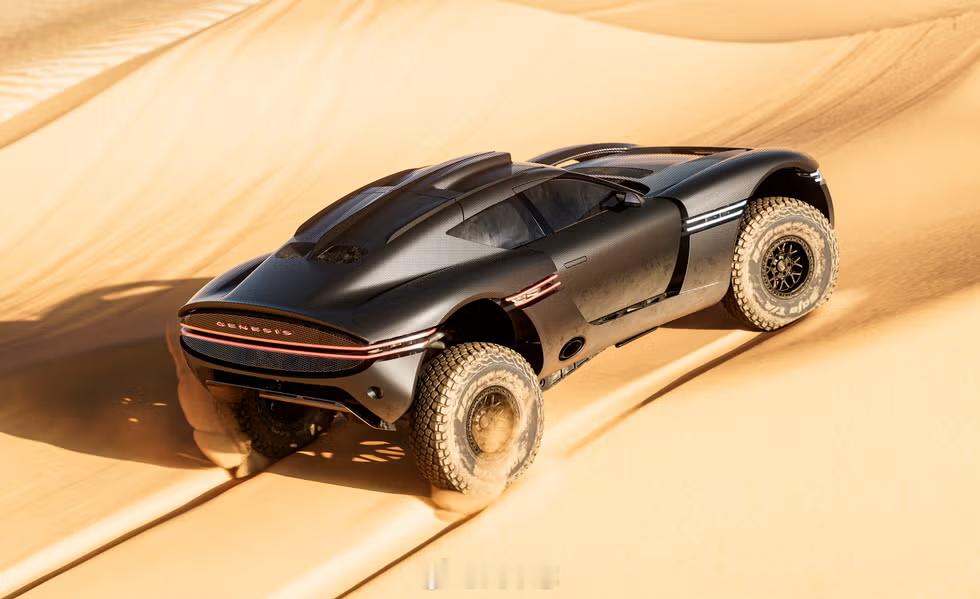 豪华品牌也可以很疯狂～捷尼赛思XSkorpio概念车，达喀尔拉力赛参赛车型，帅