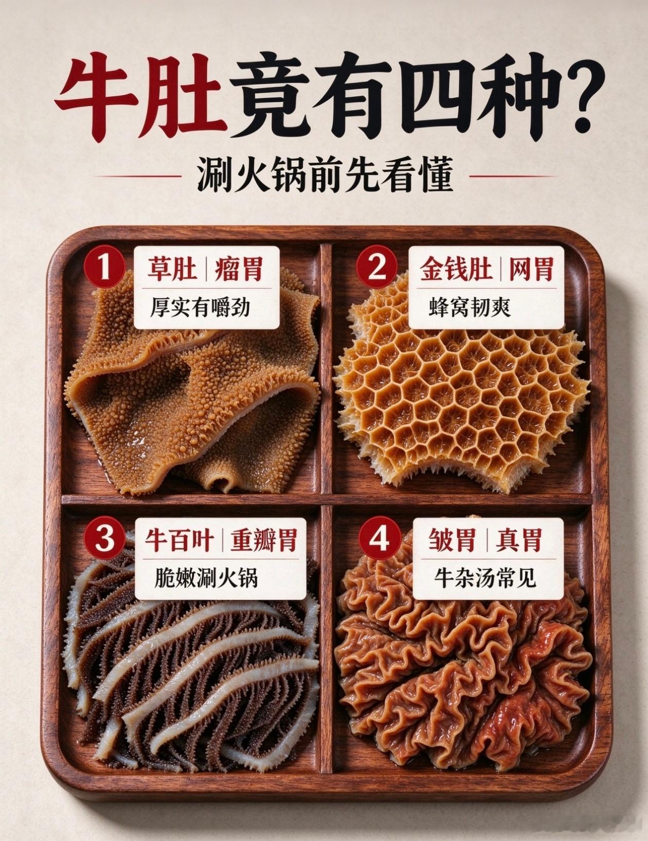 原来牛肚是这样划分的！这么多年火锅真是白涮了。美食分享​​​
