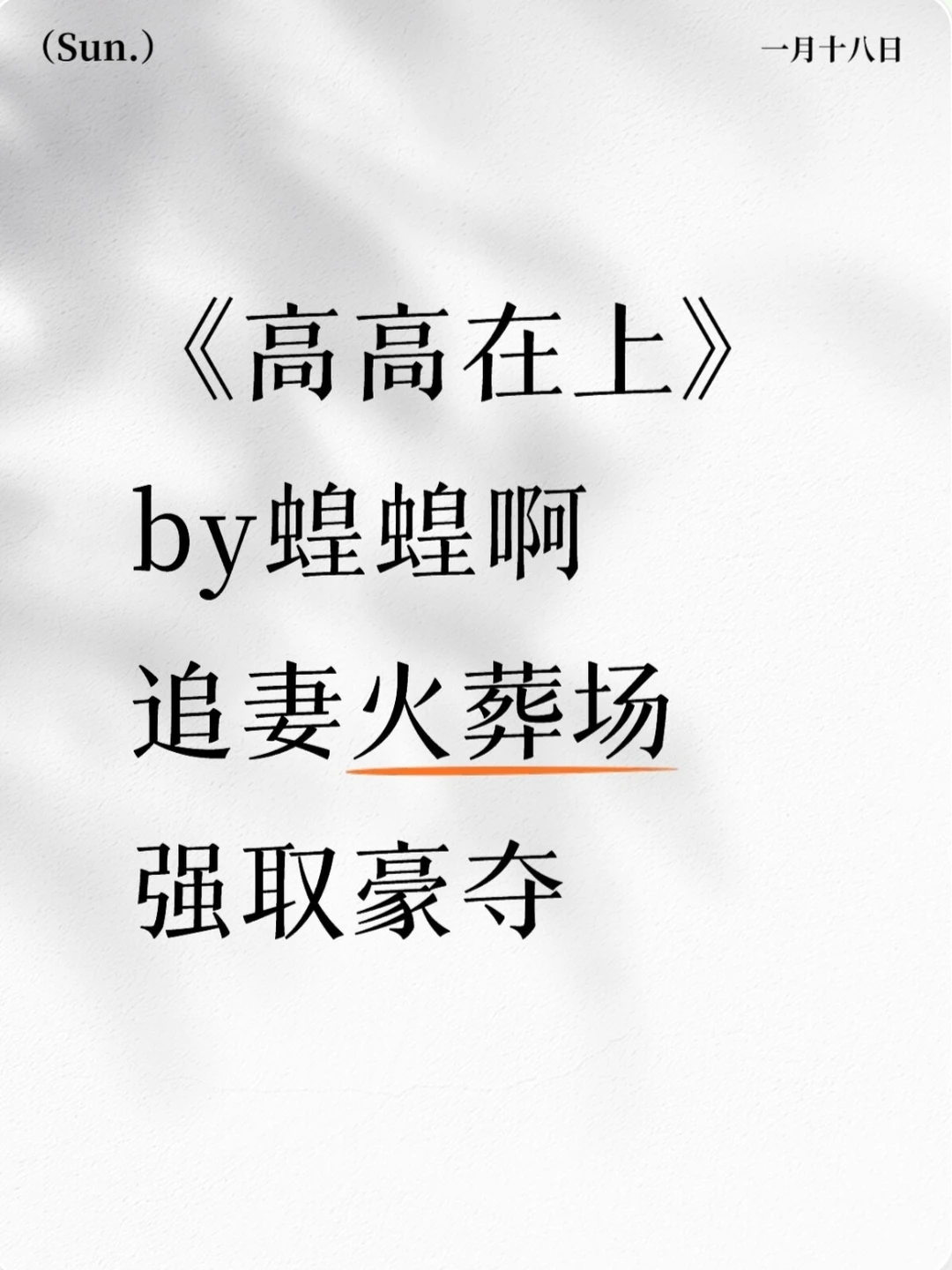 追妻火葬场 强取豪夺 大佬为爱低头