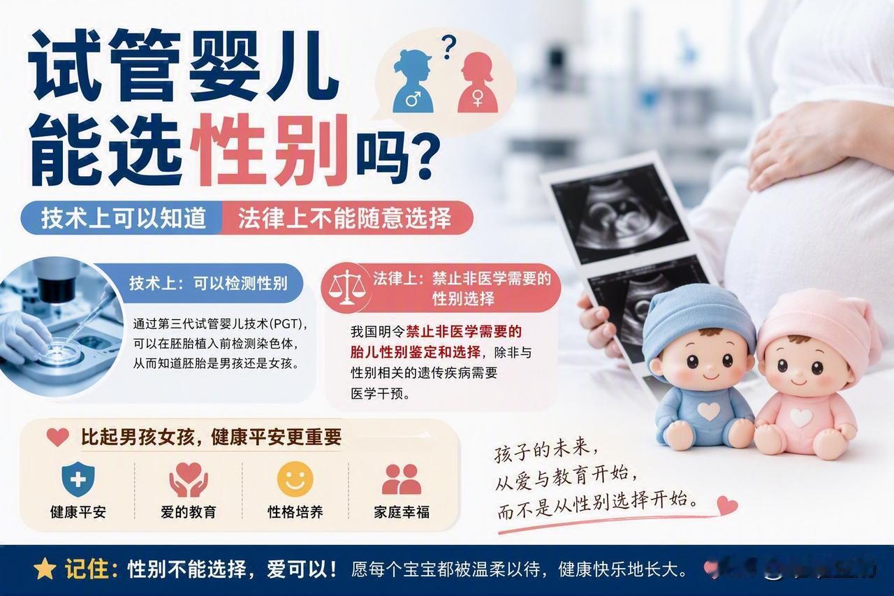 试管是可以选择性别的吗?很多人以为：做试管婴儿，就是想生儿子生儿子，想生女
