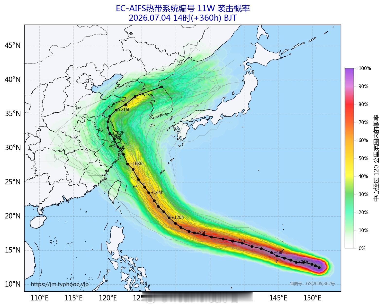 台风巴威最新的AI集合预报，纷纷开始西调，逐渐倒戈传统数值，中旬初登陆我国华东