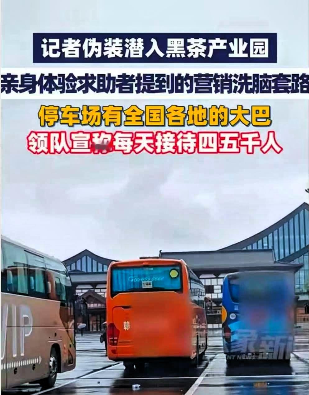 刚看了记者卧底黑茶产业园的新闻，每天拉来四五千人被集中带入园区，所谓的“产业参观