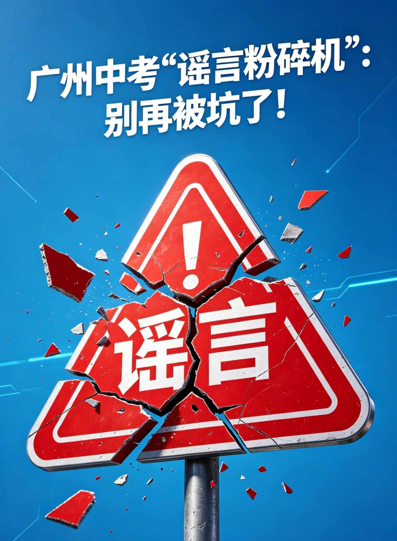 广州中考别再被这些谣言骗了！考不上重点高中=人生毁了[汗]谁信谁吃亏广州一模