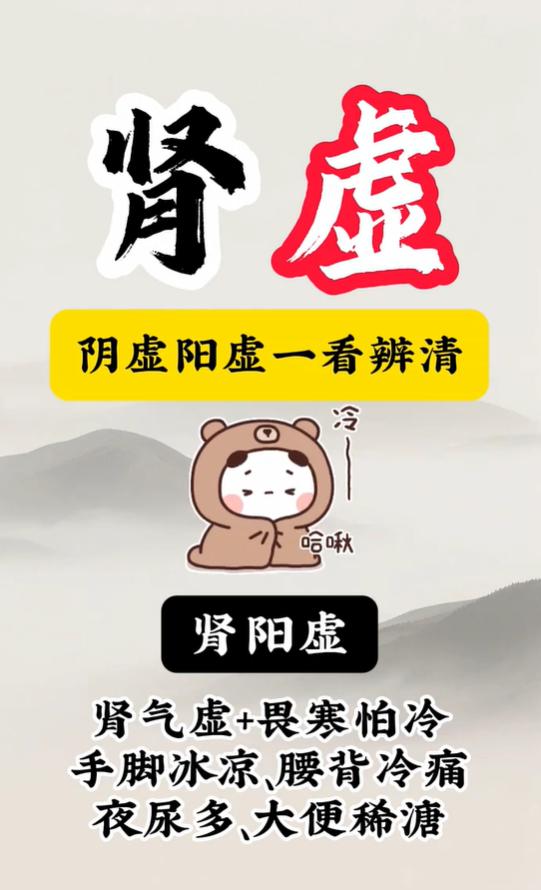 肾虚分三种：阴虚、阳虚、气虚，一看就分清