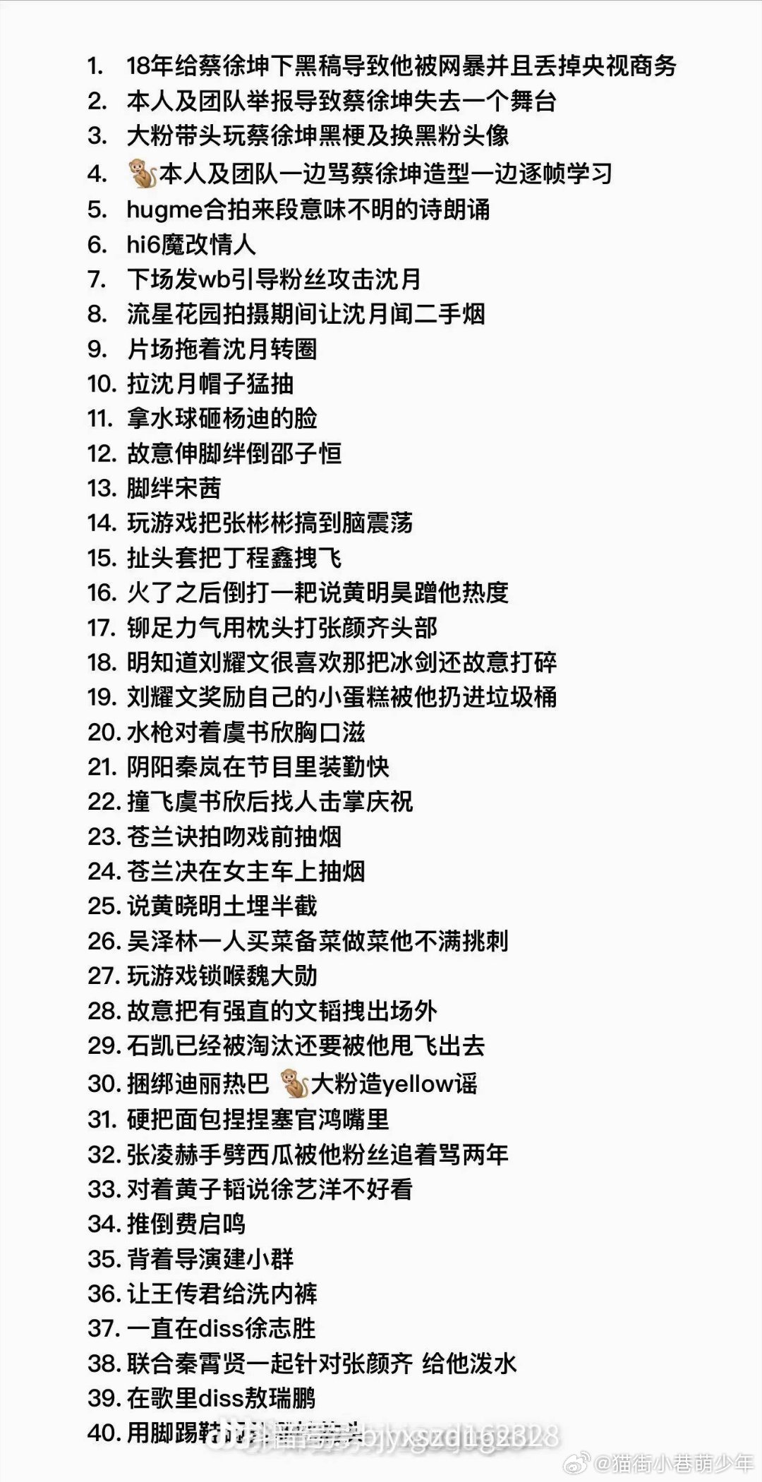 网友整理的，原来王鹤棣不经意间得z了这么多人，难怪现在倒油的这么多陈小希爸妈为沈