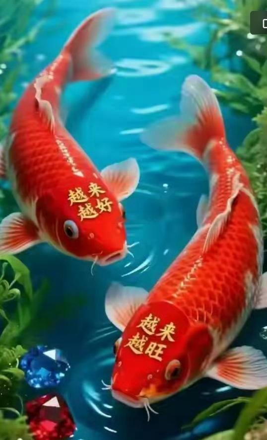 锦鲤送福，吉星高照鸿运当头，财源广进