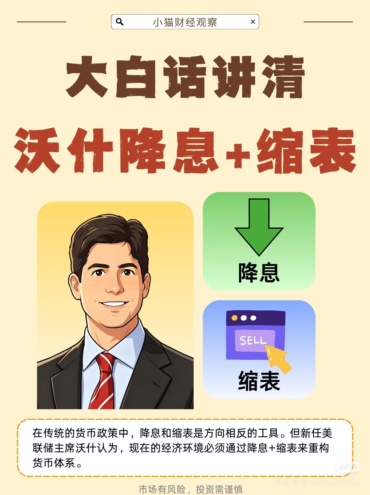 美联储罕见操作：降息+缩表同时落地，对A股影响大白话讲透🔥以前大家都以为