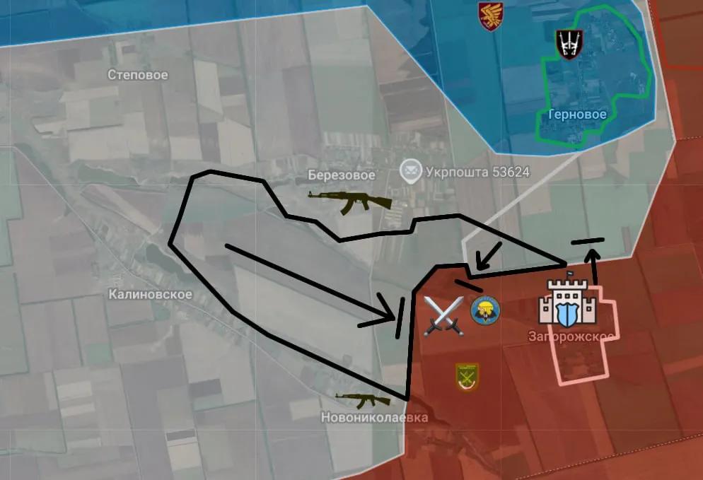 在第涅伯罗彼德罗夫斯克-扎波罗热方向，为避免被包围，俄军主动从别列佐韦突出部撤回