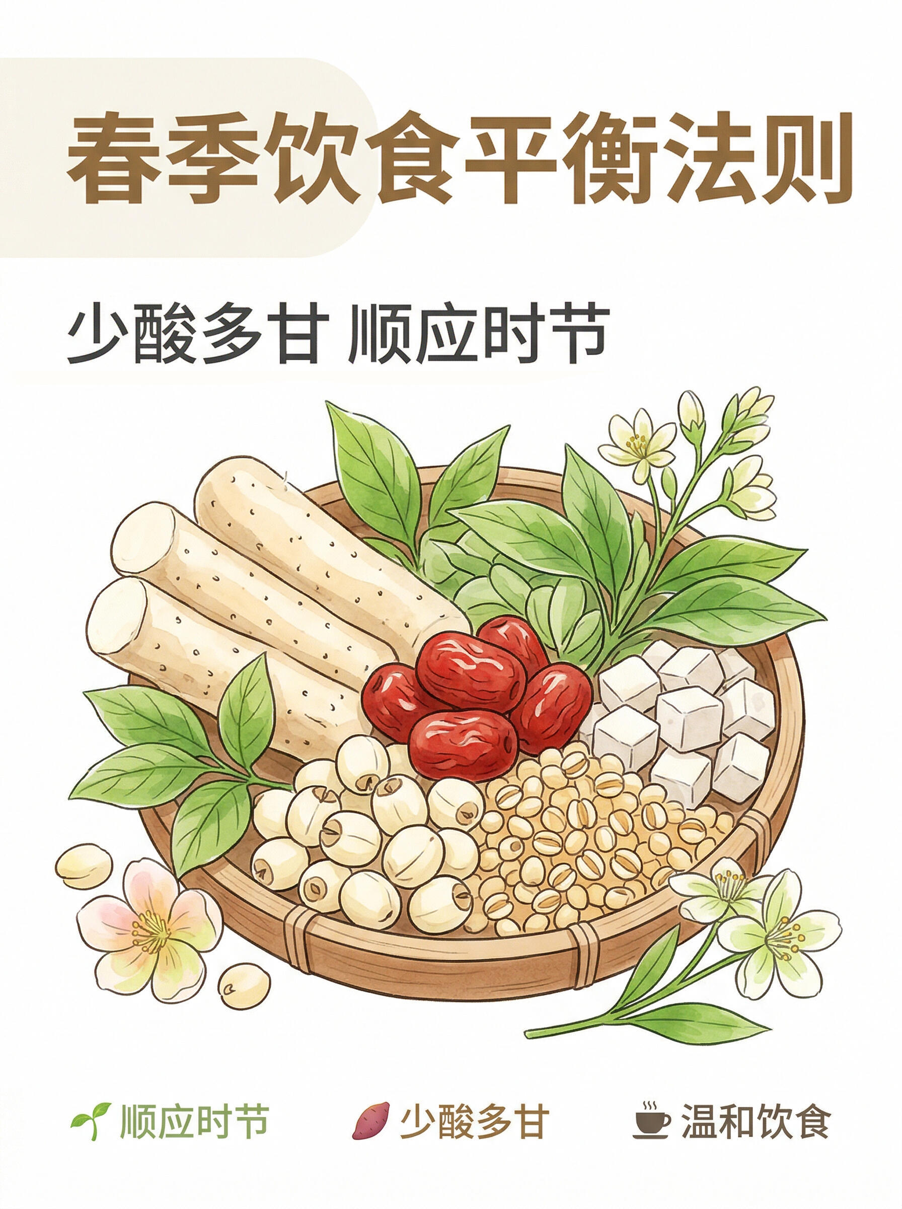 春季饮食小秘密：少酸多甘更舒服！