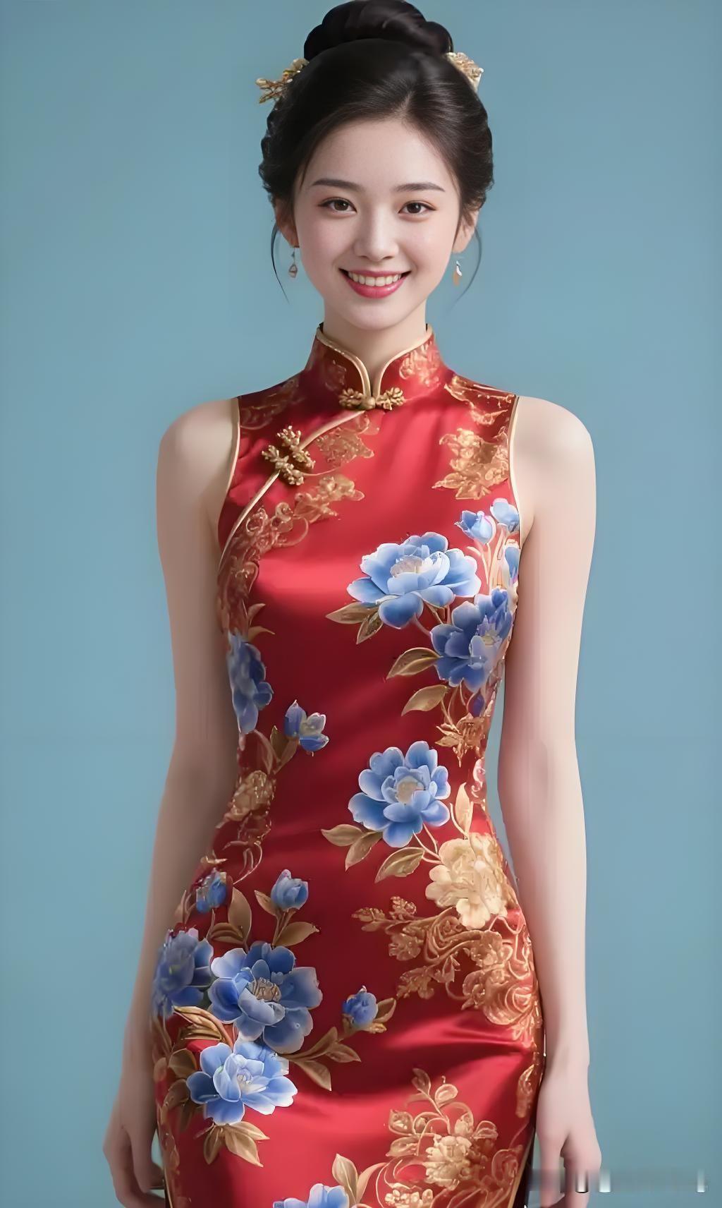 这可不是普通衣服，是刻在骨子里的东方美学！先看剪裁，立领收颈、收腰贴臀，再加上高