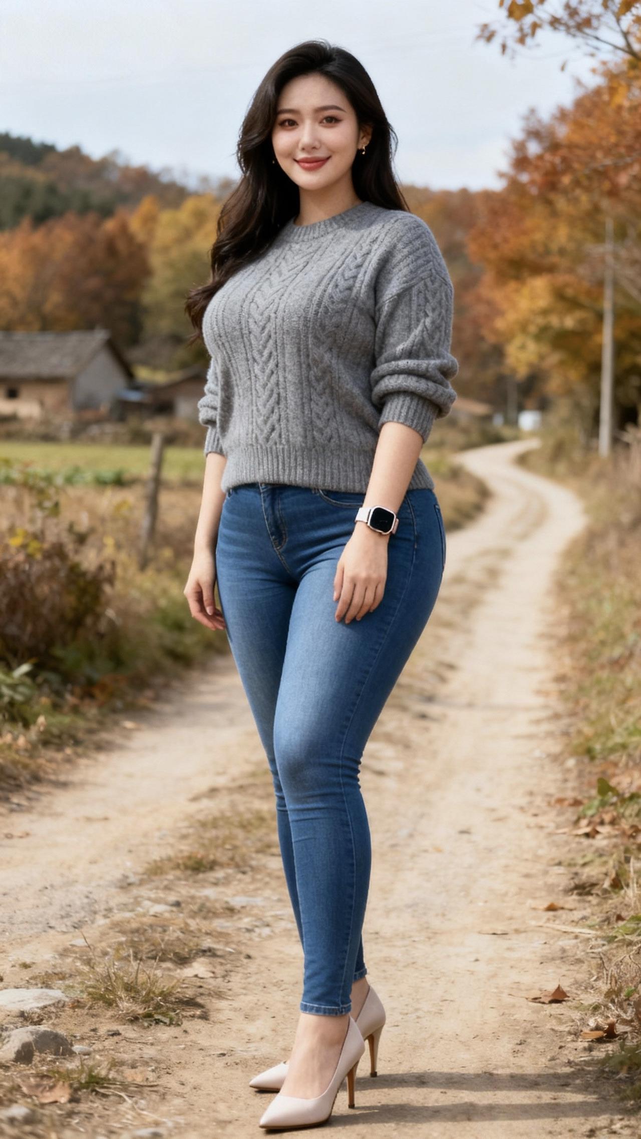 好身材性感女神微胖身材该怎么穿搭胖人适合穿什么样的牛仔裤