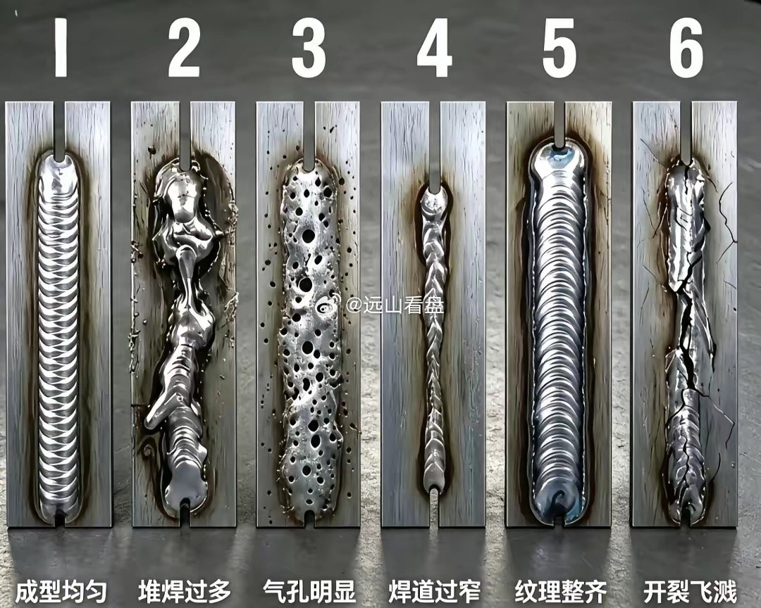 六个人试焊，六条焊缝摆一排。一号标准鱼鳞焊，老板没说话，直接点头。五号，能用，还