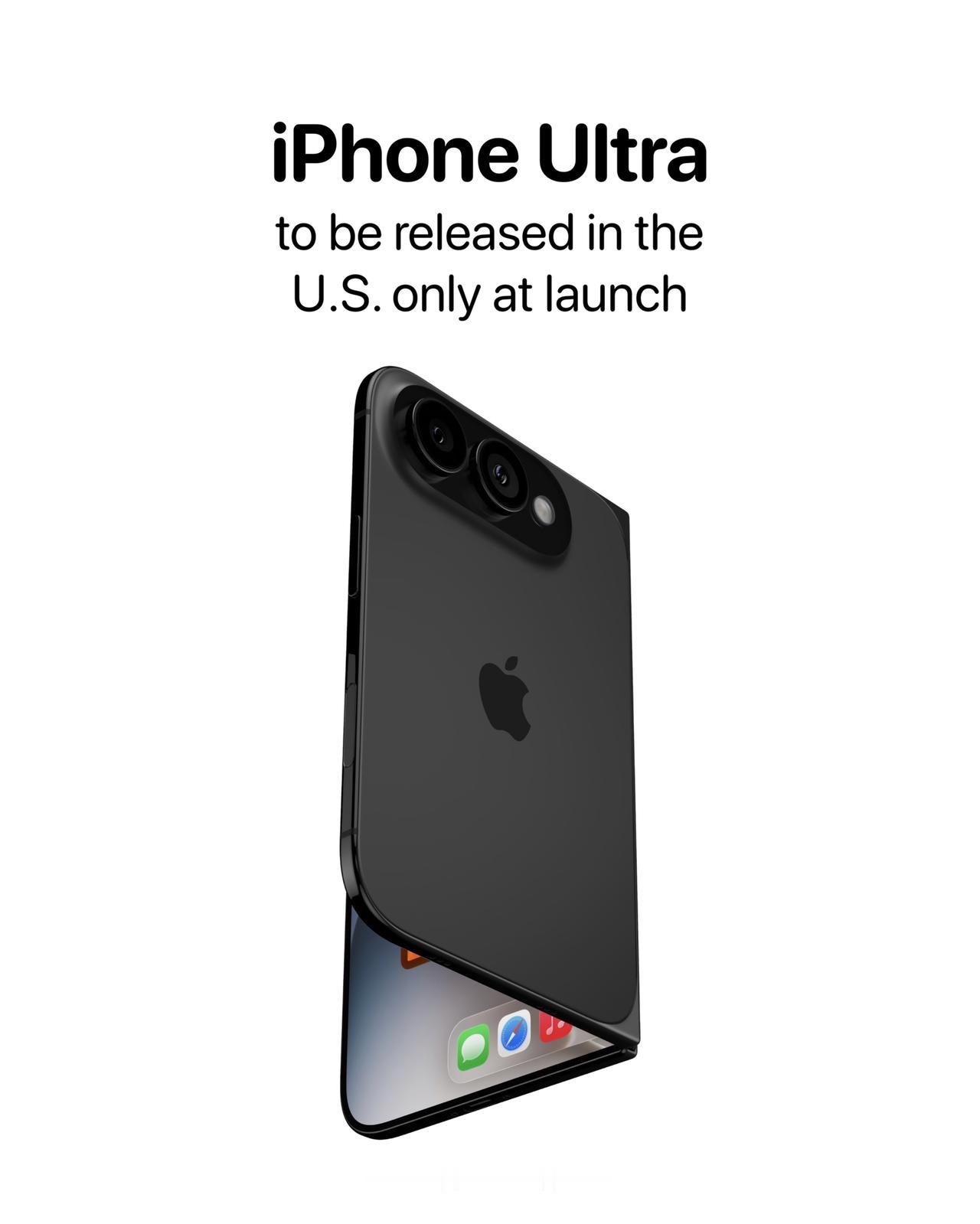 iPhone折叠屏仅在美国卖？根据最新爆料iPhoneUltra（阔折叠）