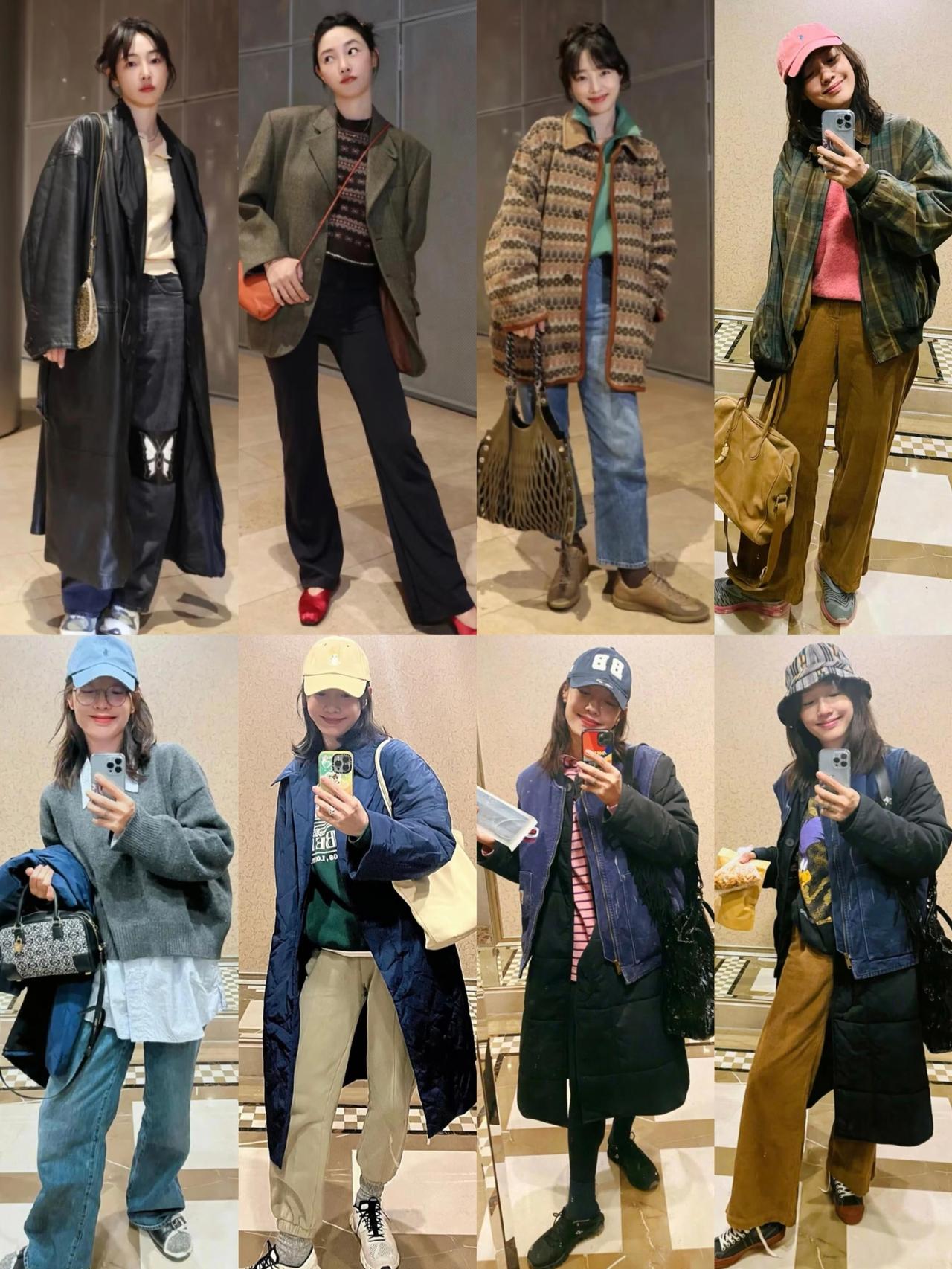 白百何靠私服成功圈粉，衣品太好了吧她的私服是松弛随性的复古文艺风，偏爱廓形西装