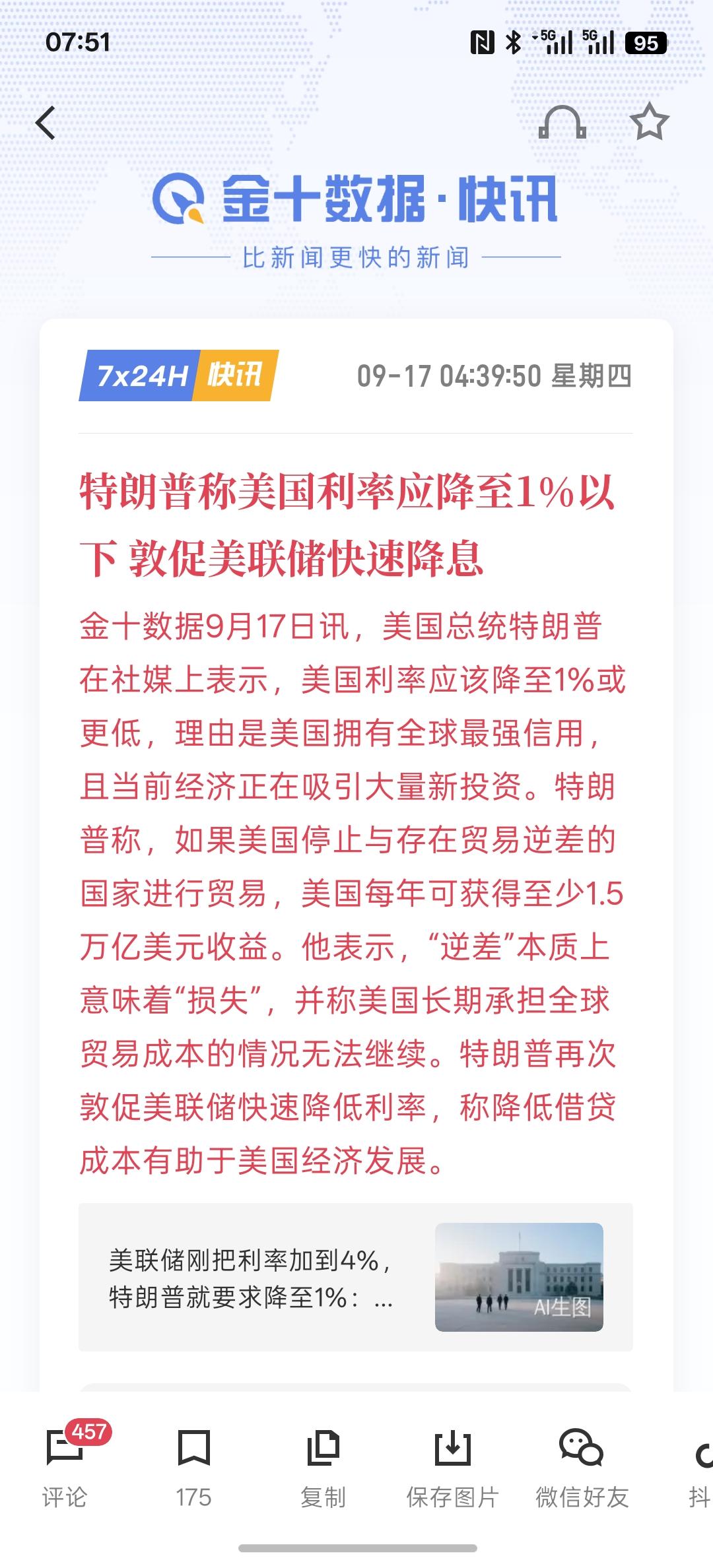 美联储如期加息25个基点，特朗普非常不满，而我国的中金说，为了维护美联储的信誉角