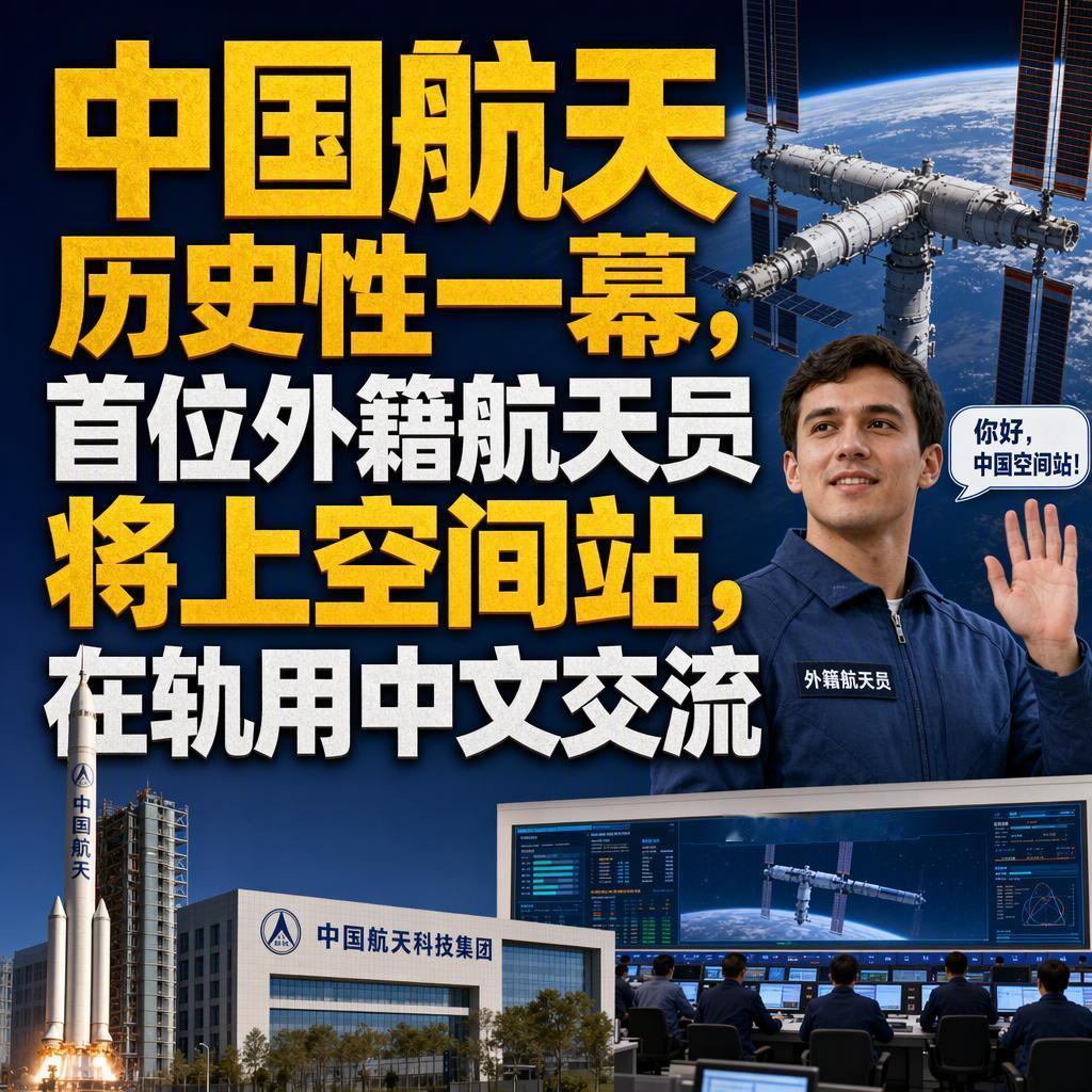 中国空间站要迎来第一位外籍航天员了。这不是普通的一次任务，而是中国载人航天从“
