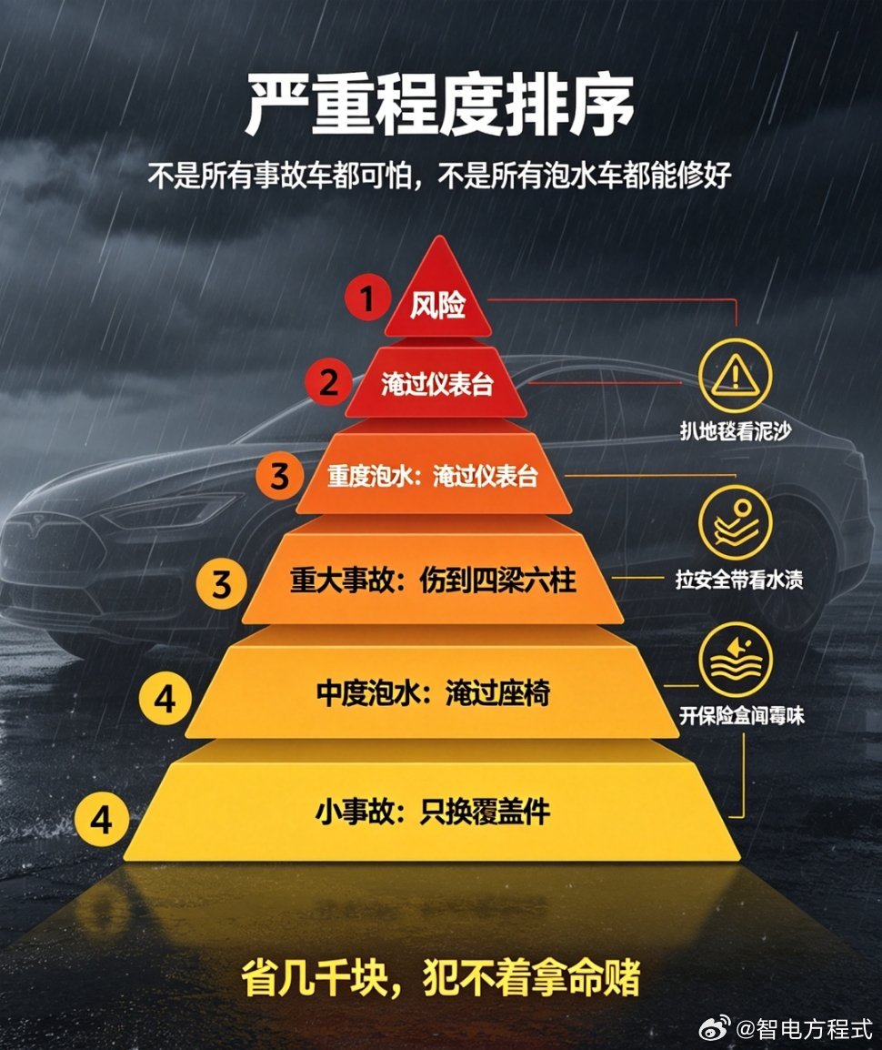 事故车和泡水车哪个更严重汽场全开二手车市场有个怪象：车商收车，宁可要一台前嘴一