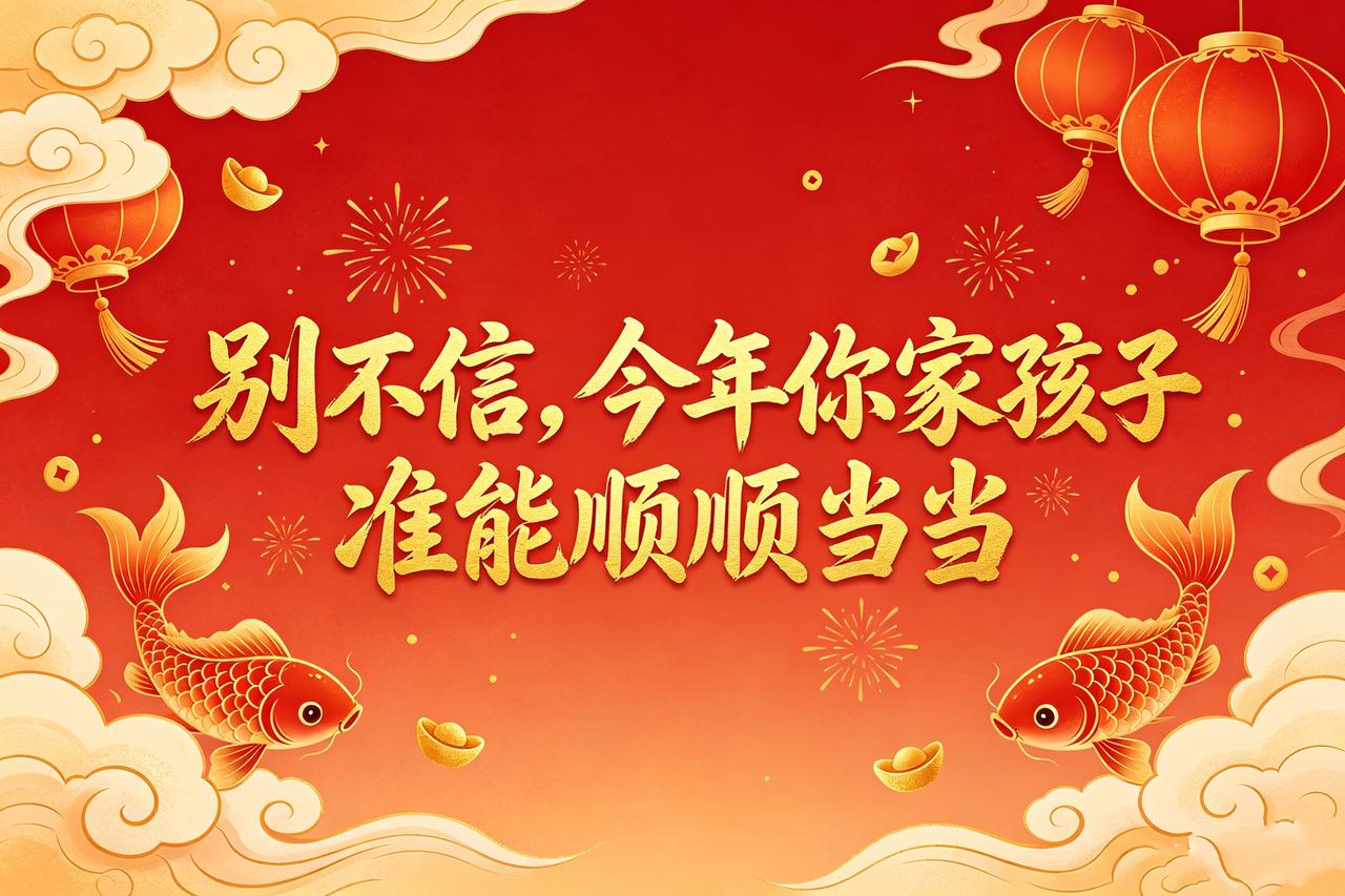 别不信，今年你家孩子准能顺顺当当！很多父母这一生，其实就一个愿望：孩子能顺一