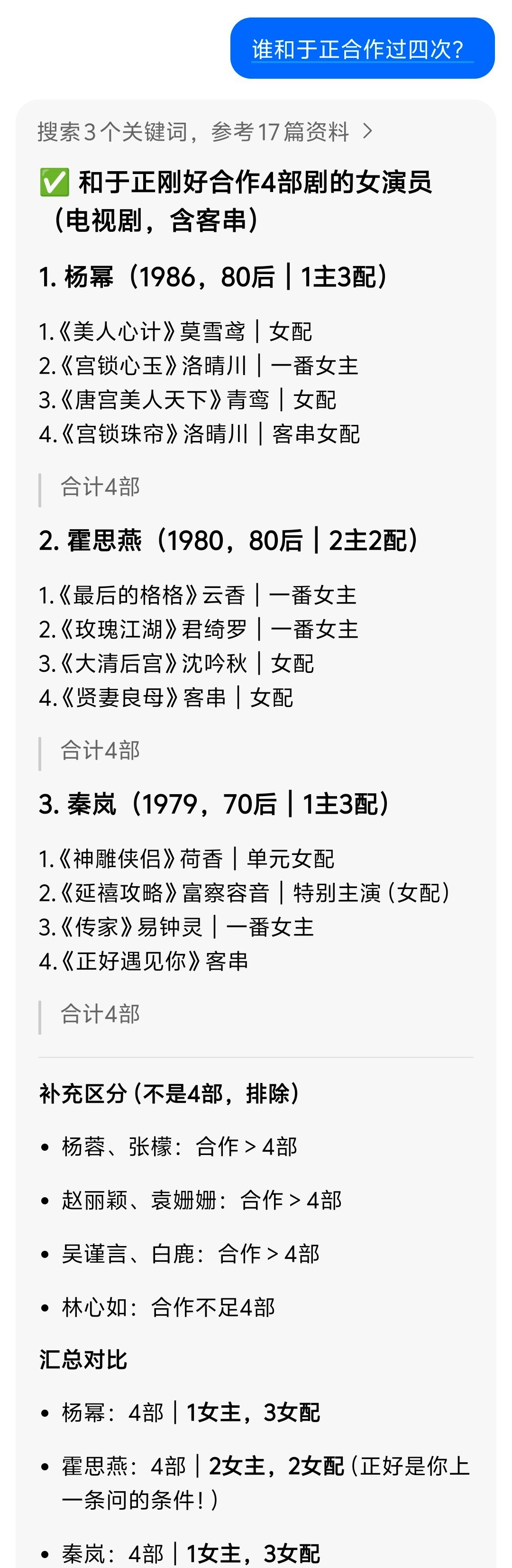 就这三个那感觉大概率秦岚？​