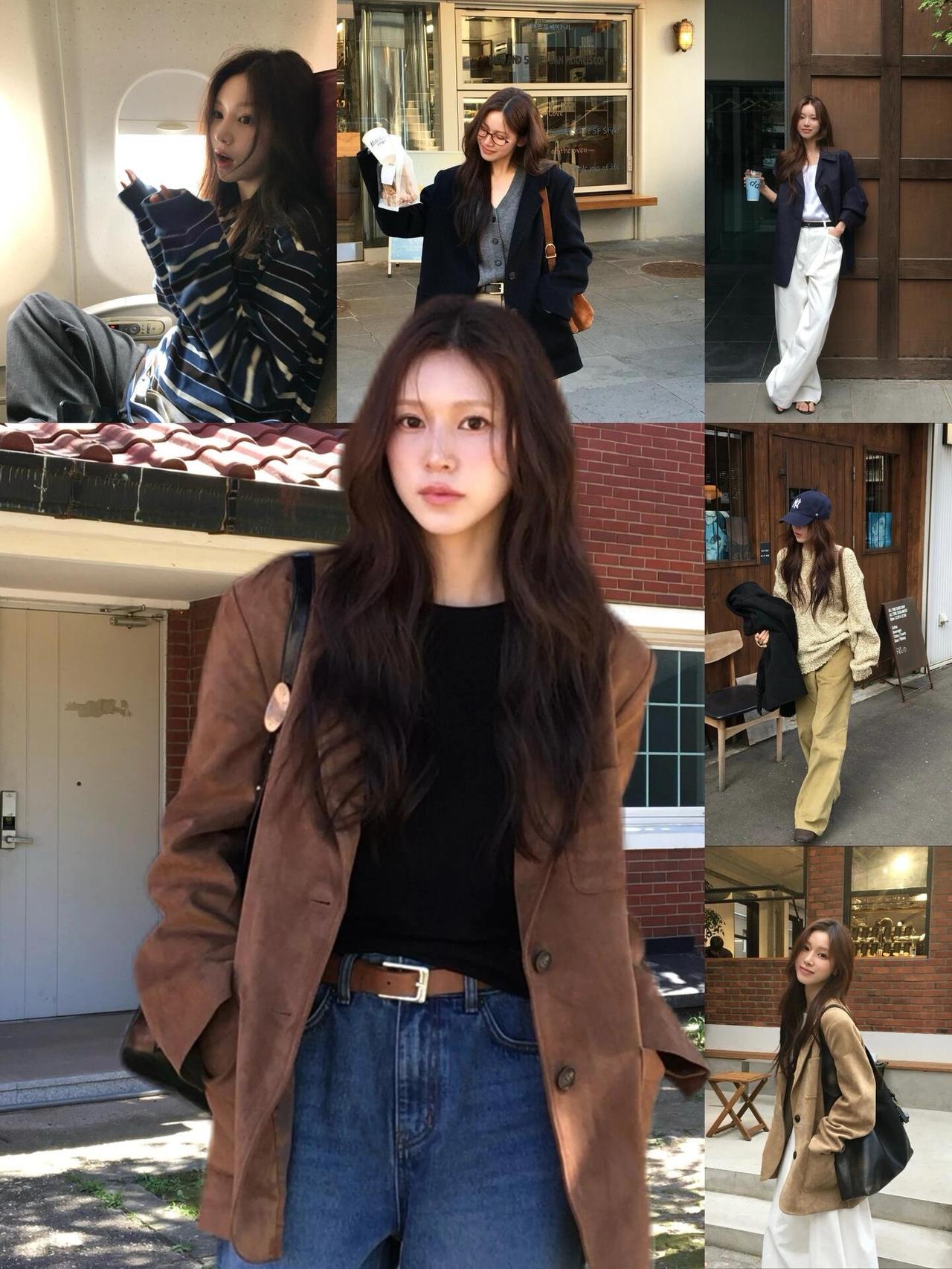 放弃花里胡哨吧，这样穿慵懒又韩系！这组韩系早秋穿搭太值得普通人抄作业，主打低饱