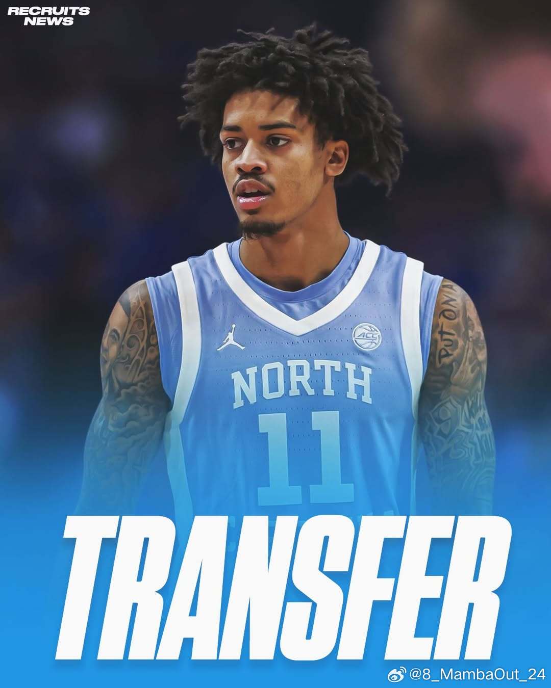 北卡罗来纳大学后卫乔纳森·鲍威尔(JonathanPowell)将进入转学窗口