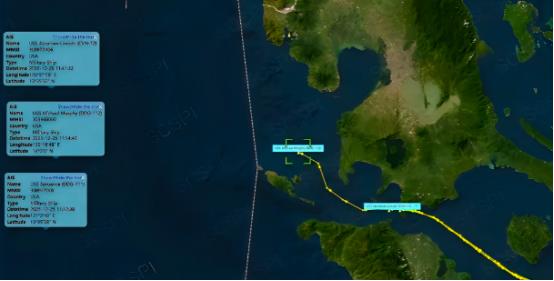 美军林肯号航母打击群进入南海12月25日，美海军“林肯”号航母及其航母打击群