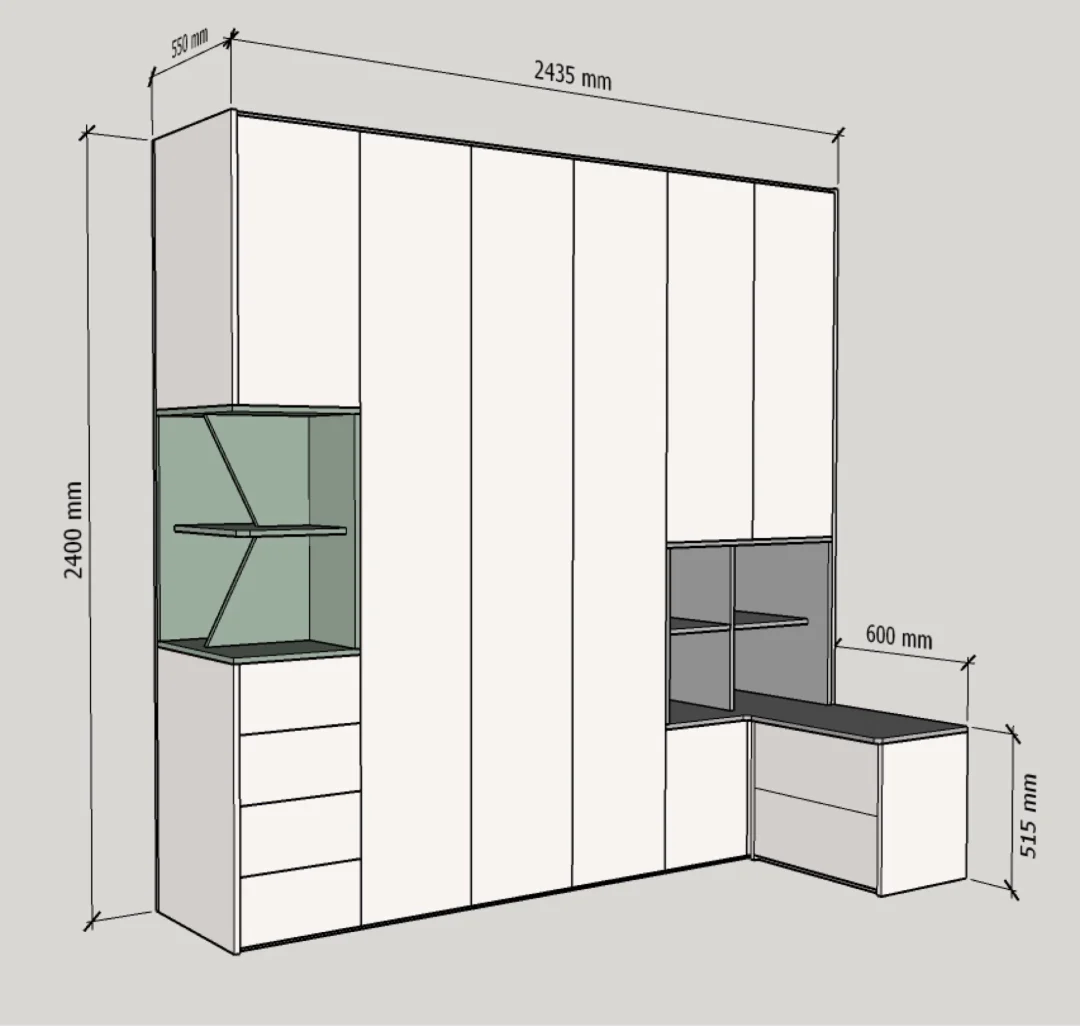 收纳功能很强的衣柜，主要颜值也在线呀！