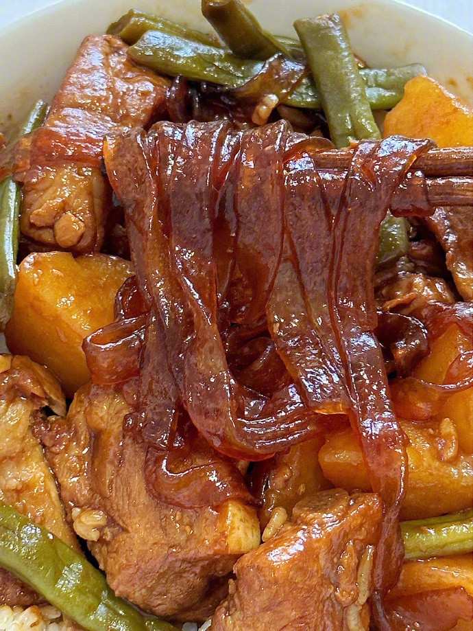 下饭菜天花板还得是排骨土豆炖豆角‼️​​​我的宝藏食谱​​​