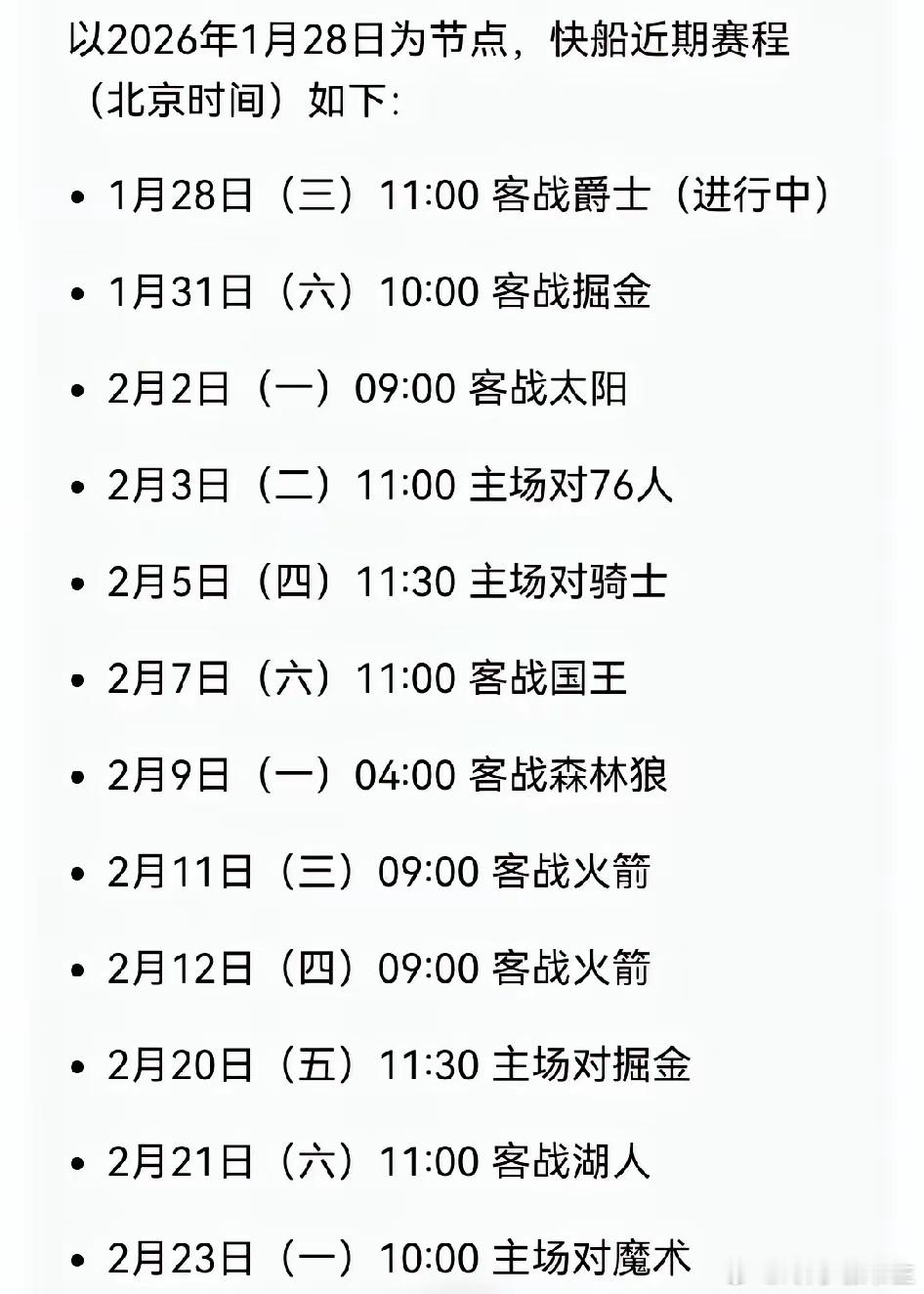 好消息是，战绩快船和开拓者并列西部第九。坏消息是，快船的挑战才刚刚开始，他们2月