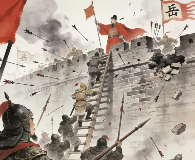 绍兴十年，岳飞攻打朱仙镇久攻不下，怒火中烧想斩先锋。谁料，一伙夫突然开口：元帅，