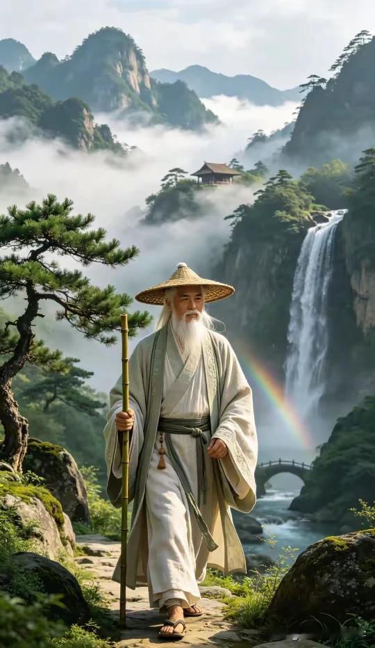 大江吞日浪浮空，万古苍崖立晚风。欲问周郎何处去，浪花淘尽亦英雄。