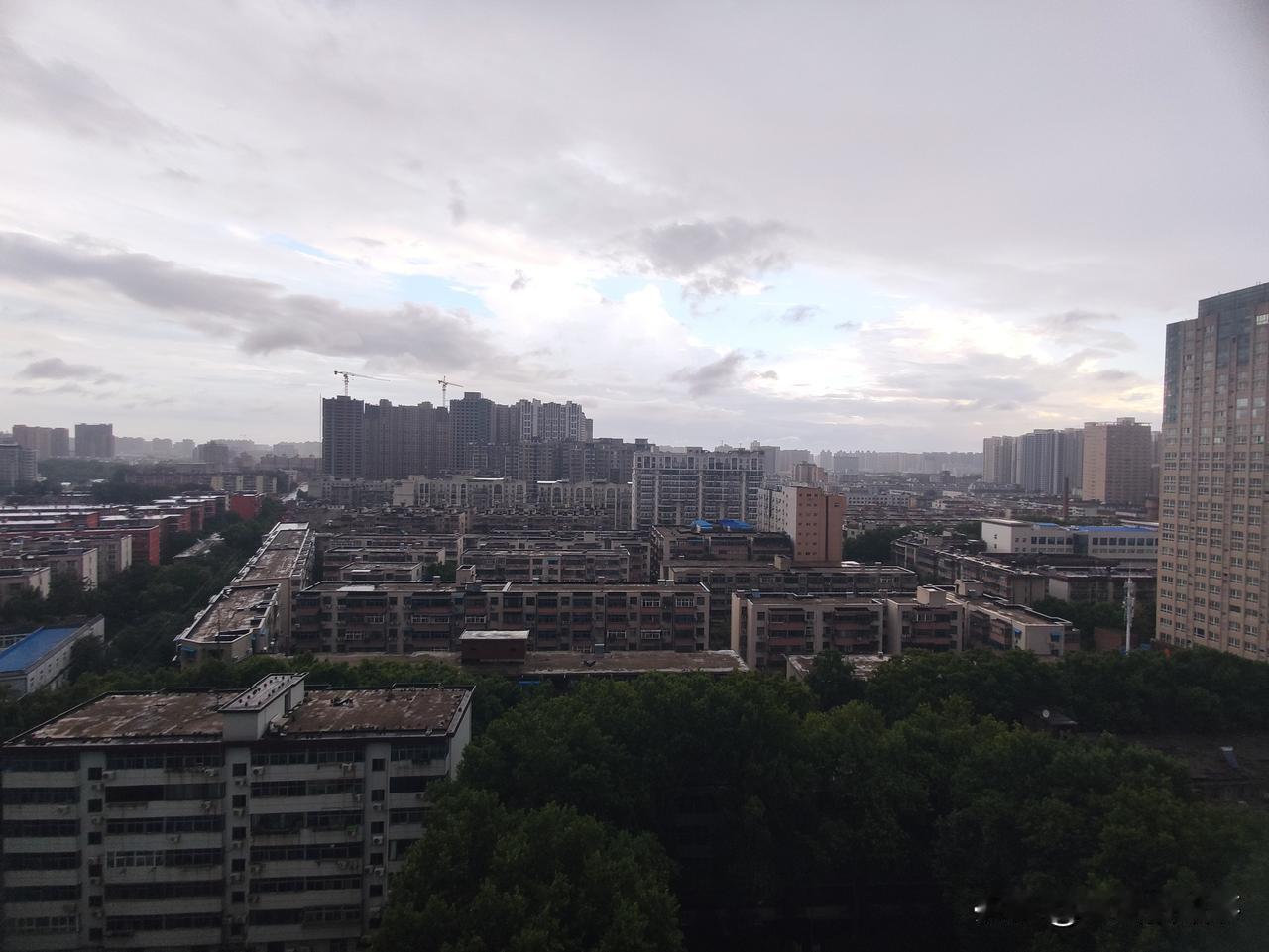 郑州今年的天气真是魔怔了！说不下憋着一滴雨也没有，说下就像戳破了天池，天天下，前