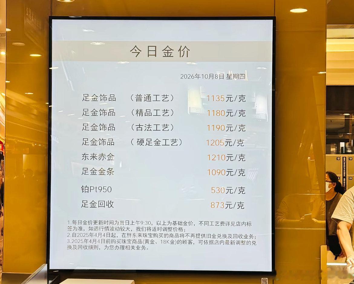 #金价下跌金店忙疯了##金价下跌女儿买10万黄金送父母#三四百的时候都不买，觉得贵，现在千八百块，然