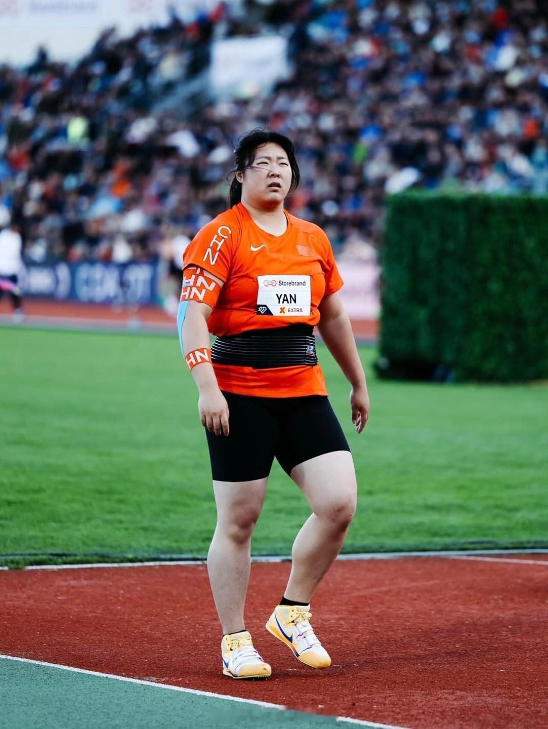 世界田联钻石联赛奥斯陆站女子标枪，严子怡凭借第一投67米11的成绩拿下冠军，第